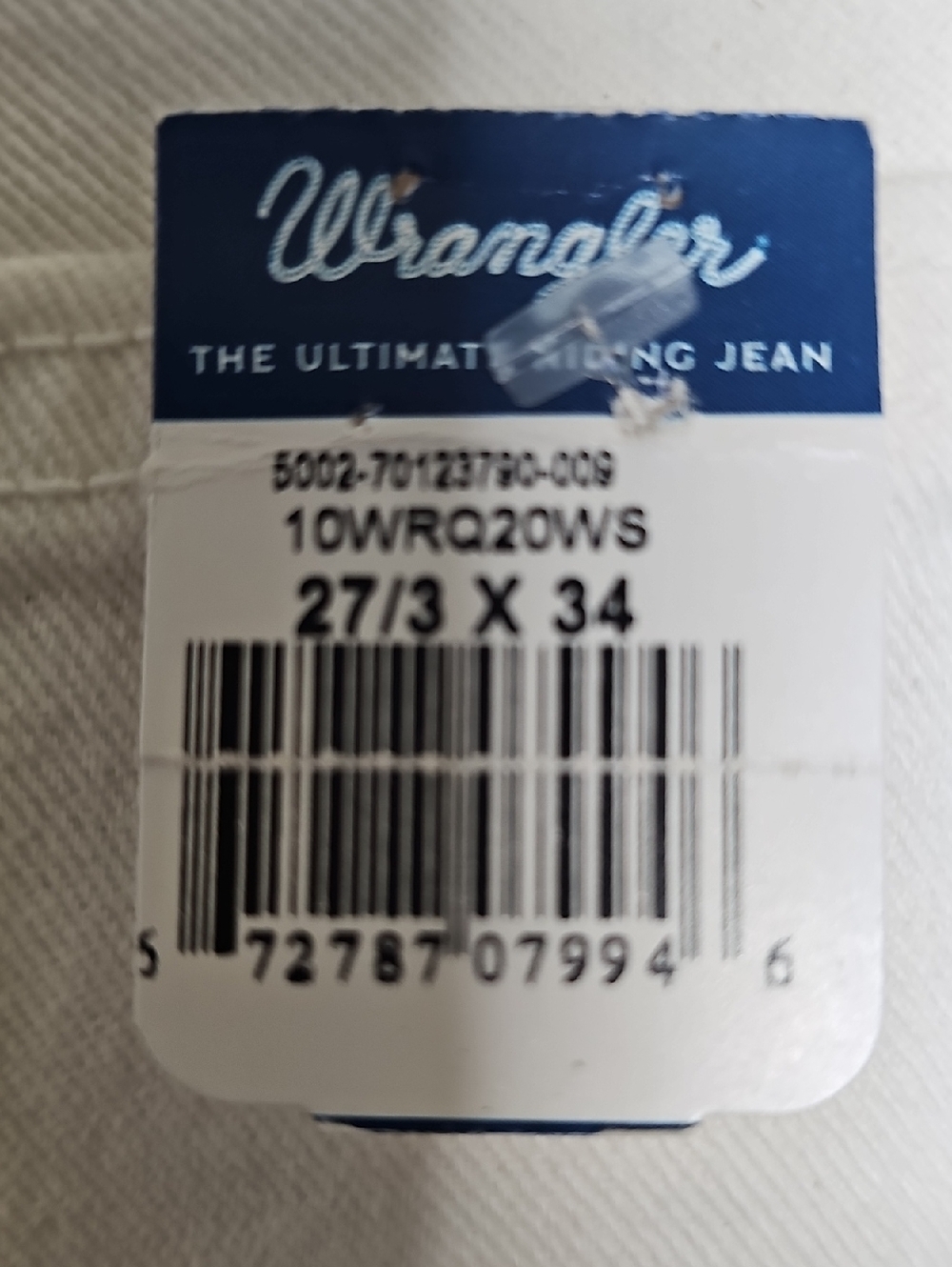 Wrangler Off White Denim Straight-Leg Jeans - Picture 3 of 5